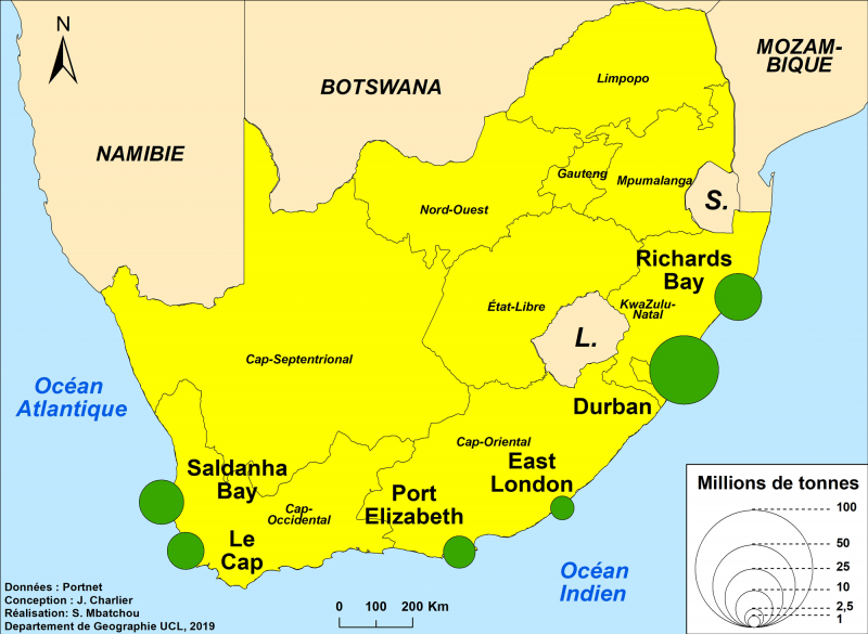 Figure 1 – Le trafic total des ports sud-africains en 1978
