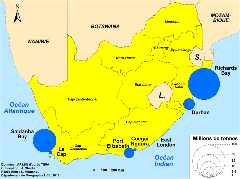 Figure 4 – Le trafic des vracs solides dans les ports sud‑africains en 2018