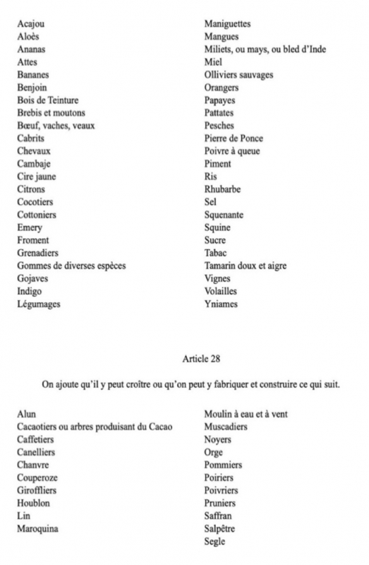 Fig. 6 : Extrait du rapport de la Compagnie des Indes orientales adressé au Sieur Parat en 1711