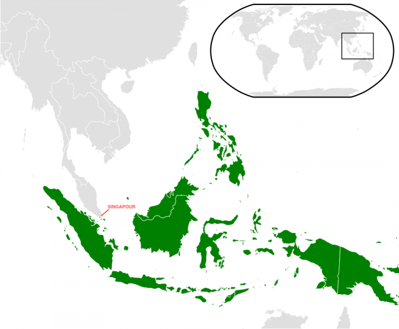 Figure : Singapour dans le Malay Archipelago