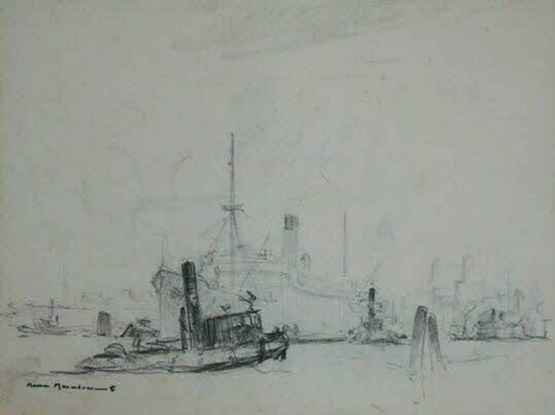 Fig. 6  : M. Ménardeau, « Le port de la Pointe-des-Galets »